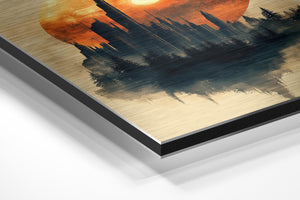 Orange Moon Cityscape