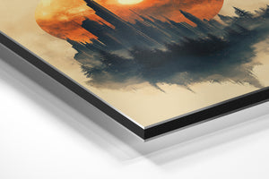 Orange Moon Cityscape