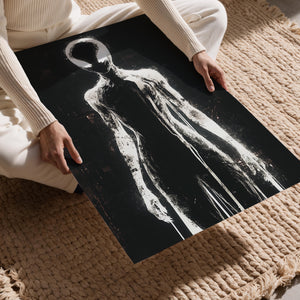 Glowing Alien Silhouette