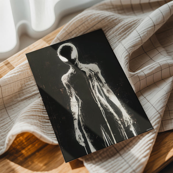 Glowing Alien Silhouette