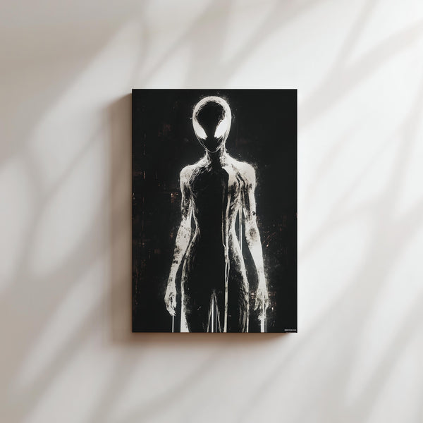 Glowing Alien Silhouette