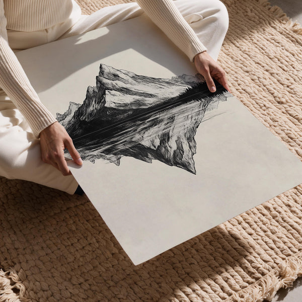 Mountain Reflection Sketch