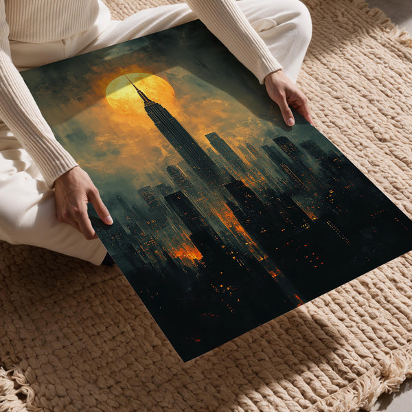 Golden City at Night