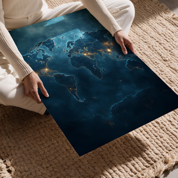 Illuminated World Map