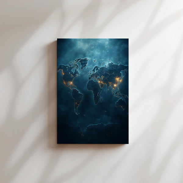 Illuminated World Map