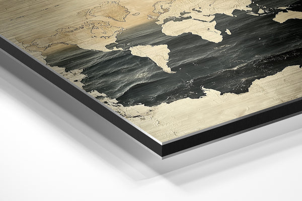 Vintage Map Ocean Overlay