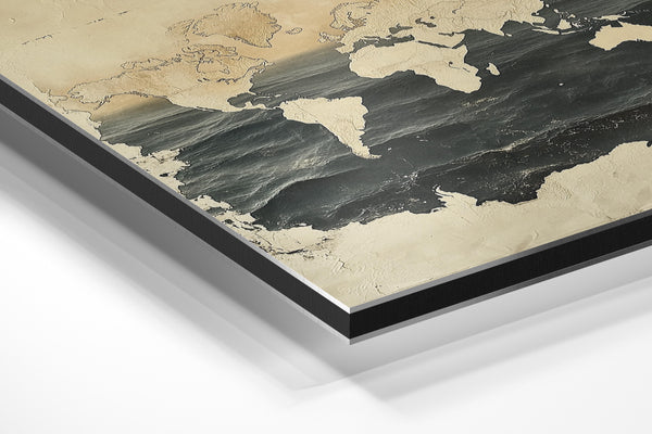 Vintage Map Ocean Overlay