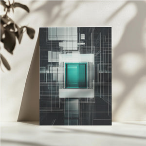 Abstract Cyan Cube