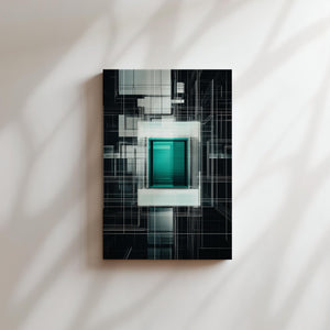 Abstract Cyan Cube