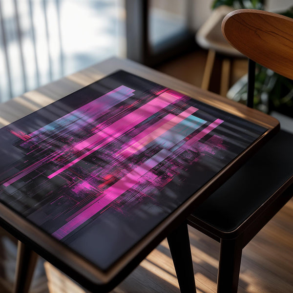 Neon Pink Vertical Patterns