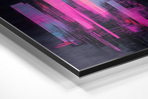 Neon Pink Vertical Patterns