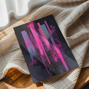 Neon Pink Vertical Patterns