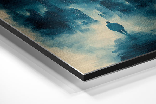 Foggy Cityscape Wanderer