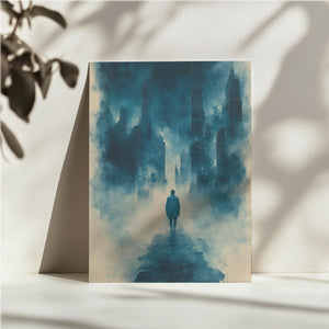 Foggy Cityscape Wanderer