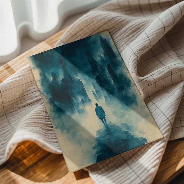 Foggy Cityscape Wanderer