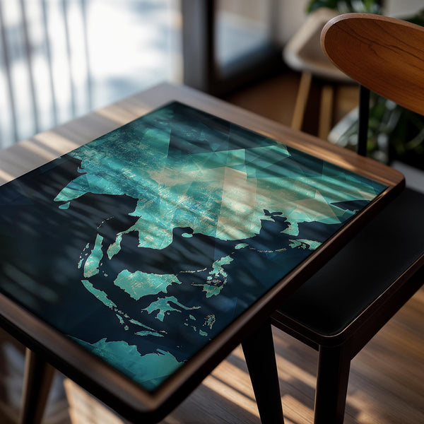 Geometric Aqua Cityscape