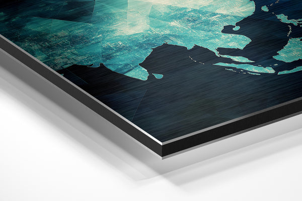 Geometric Aqua Cityscape