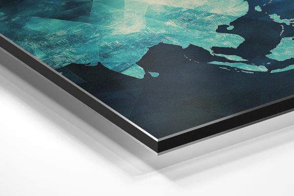 Geometric Aqua Cityscape