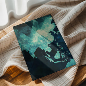 Geometric Aqua Cityscape