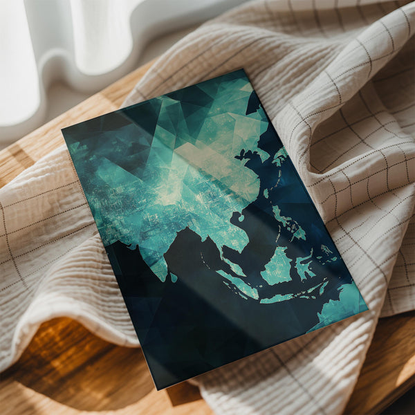 Geometric Aqua Cityscape