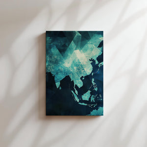 Geometric Aqua Cityscape