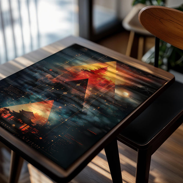 Cyberpunk Pagoda Triad