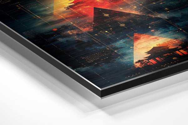 Cyberpunk Pagoda Triad