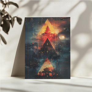 Cyberpunk Pagoda Triad