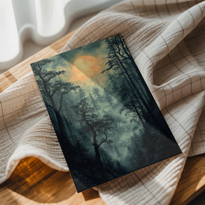 Misty Moonlit Forest