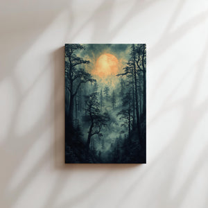 Misty Moonlit Forest