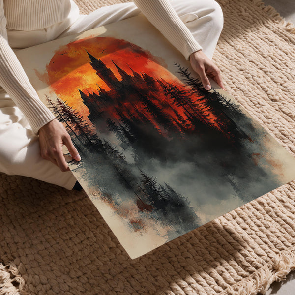 Gothic Castle Sunset