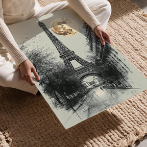 Eiffel Tower Moonlit