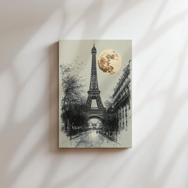 Eiffel Tower Moonlit