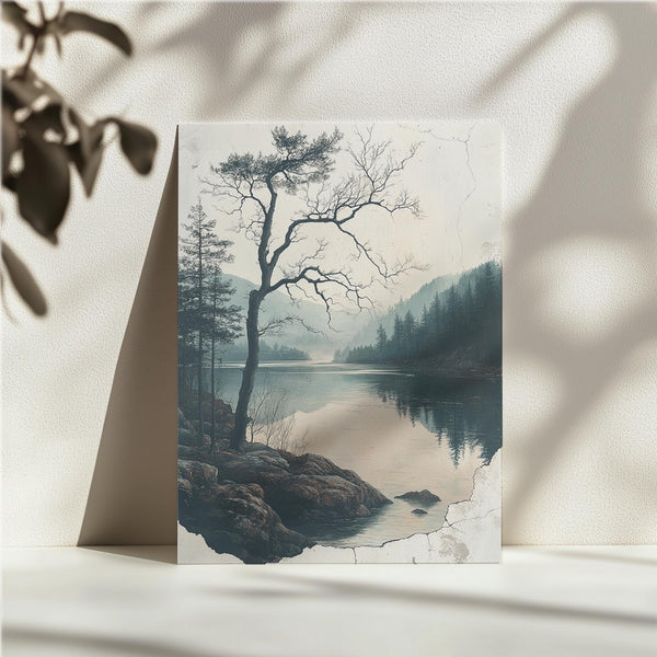 Misty Lake Tranquility