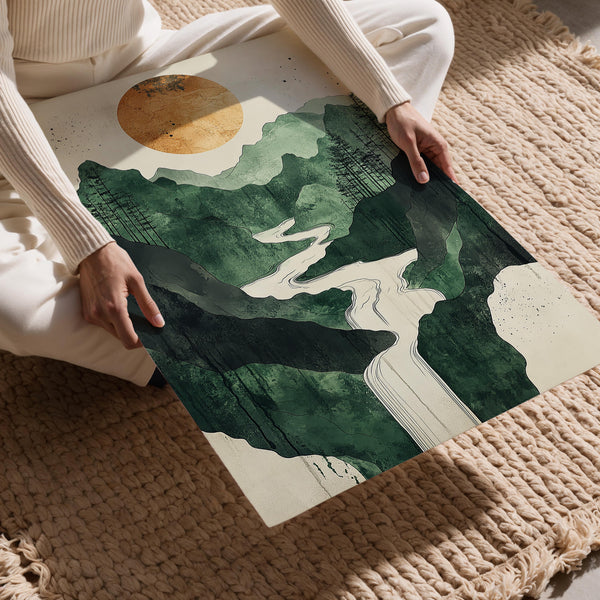 Sunlit Mountain Stream