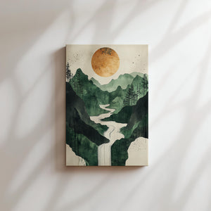 Sunlit Mountain Stream