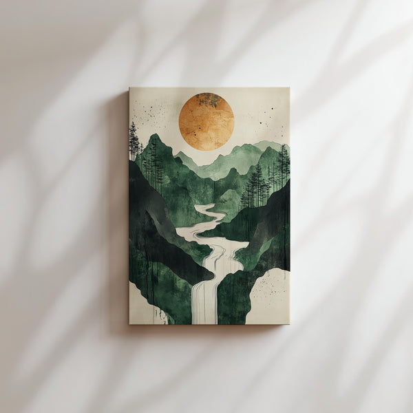 Sunlit Mountain Stream