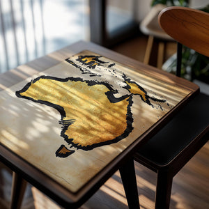 Golden Australia Map