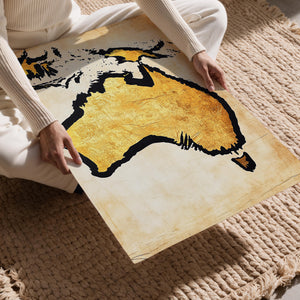 Golden Australia Map