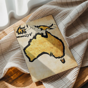 Golden Australia Map