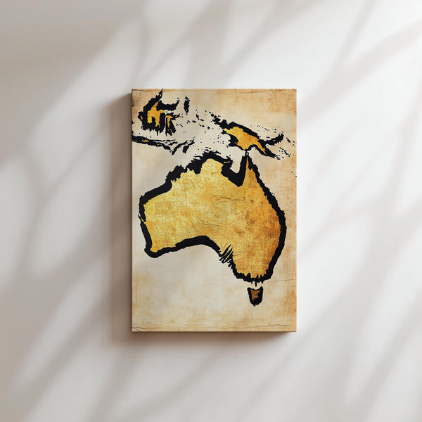 Golden Australia Map