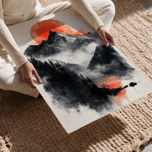 Misty Mountain Sunset