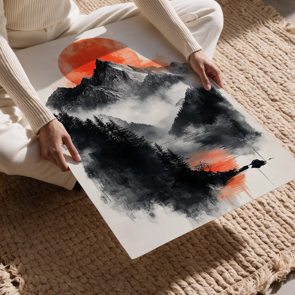 Misty Mountain Sunset