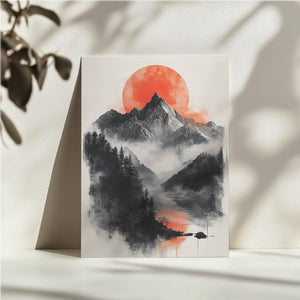 Misty Mountain Sunset