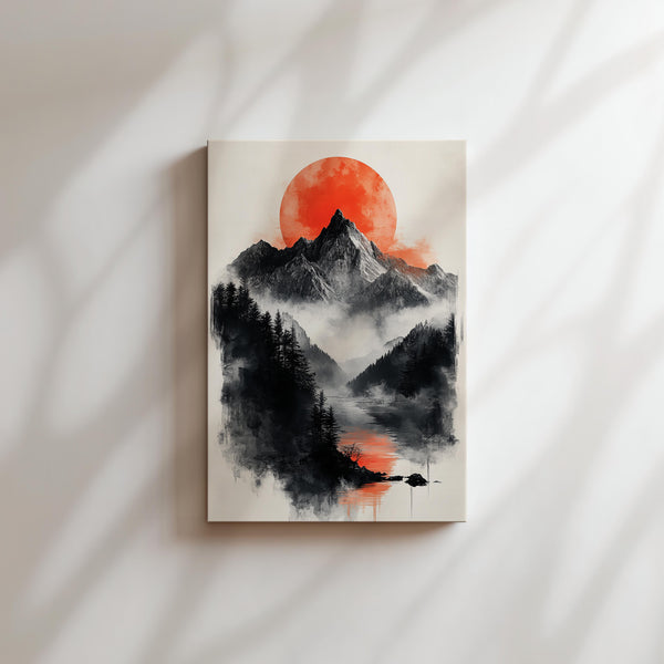 Misty Mountain Sunset