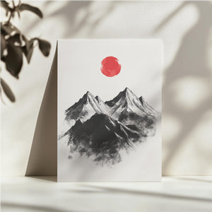 Sumi-e Mountain Peaks