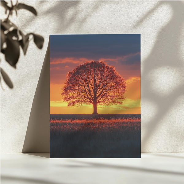 Radiant Sunset Tree