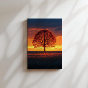 Radiant Sunset Tree