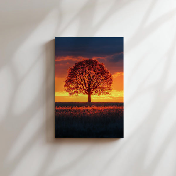 Radiant Sunset Tree