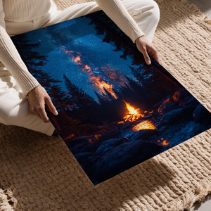 Starlit Forest Campfire
